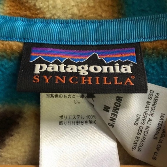SOLD!!  M Rare Patagonia Pullover Synchilla Tribal Native Southwestern jacket - Picture 4 of 5